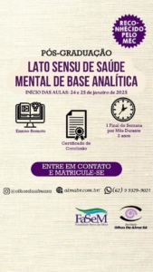 Pós Graduação de Saúde Mental de Base Analítica-2025